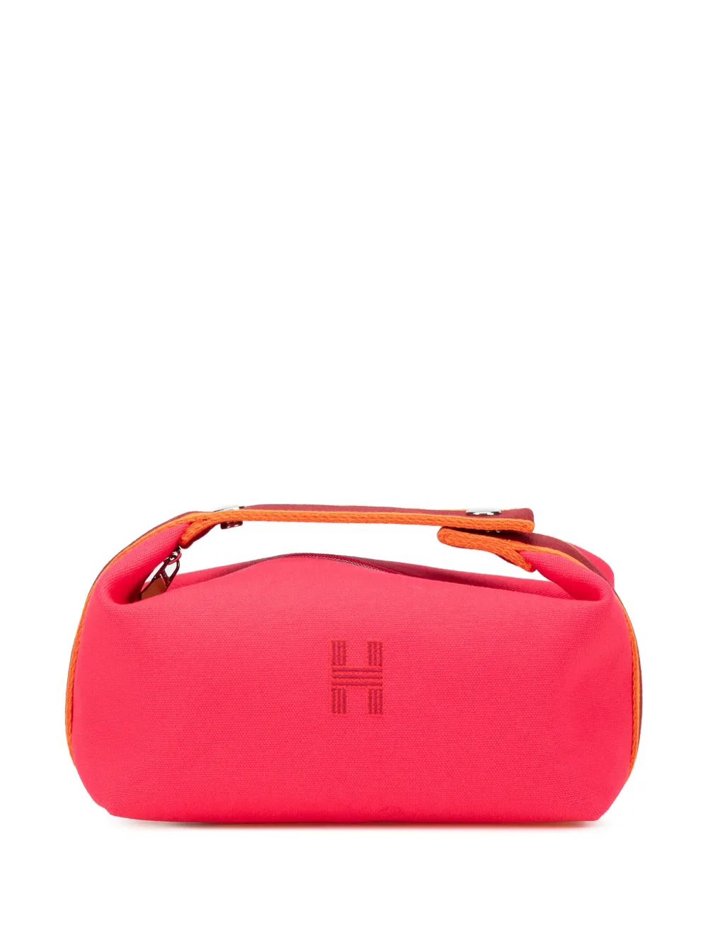 Hermès Pre-Owned 2020-2024 スモール トワル ブリッド ア ブラック バニティバッグ - ピンク Hermès Pre-Owned 2020-2024 スモール トワル ブリッド ア ブラック バニティバッグ - ピンク