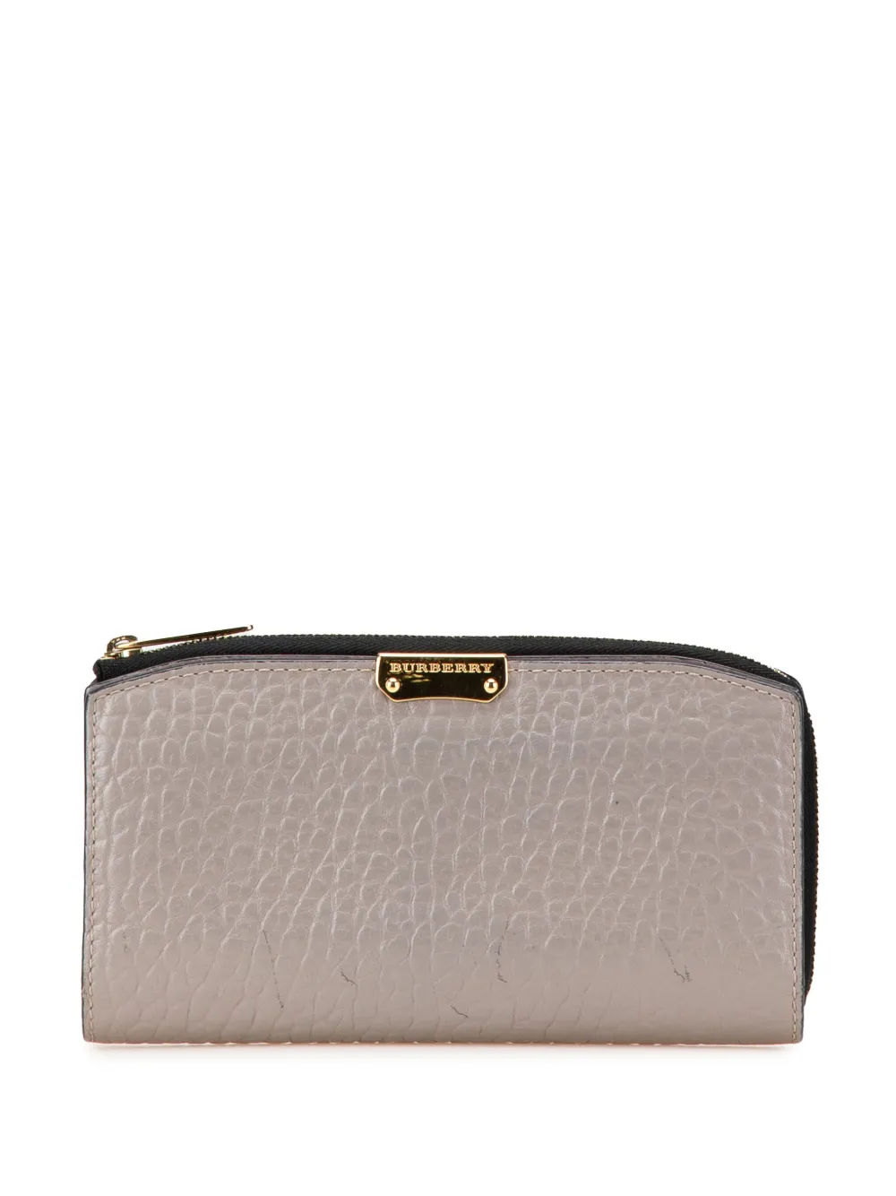 Burberry Pre-Owned 2000-2017 Heritage Grained Calfskin Alvington Continental Wallet long wallets | Grey | Image 1