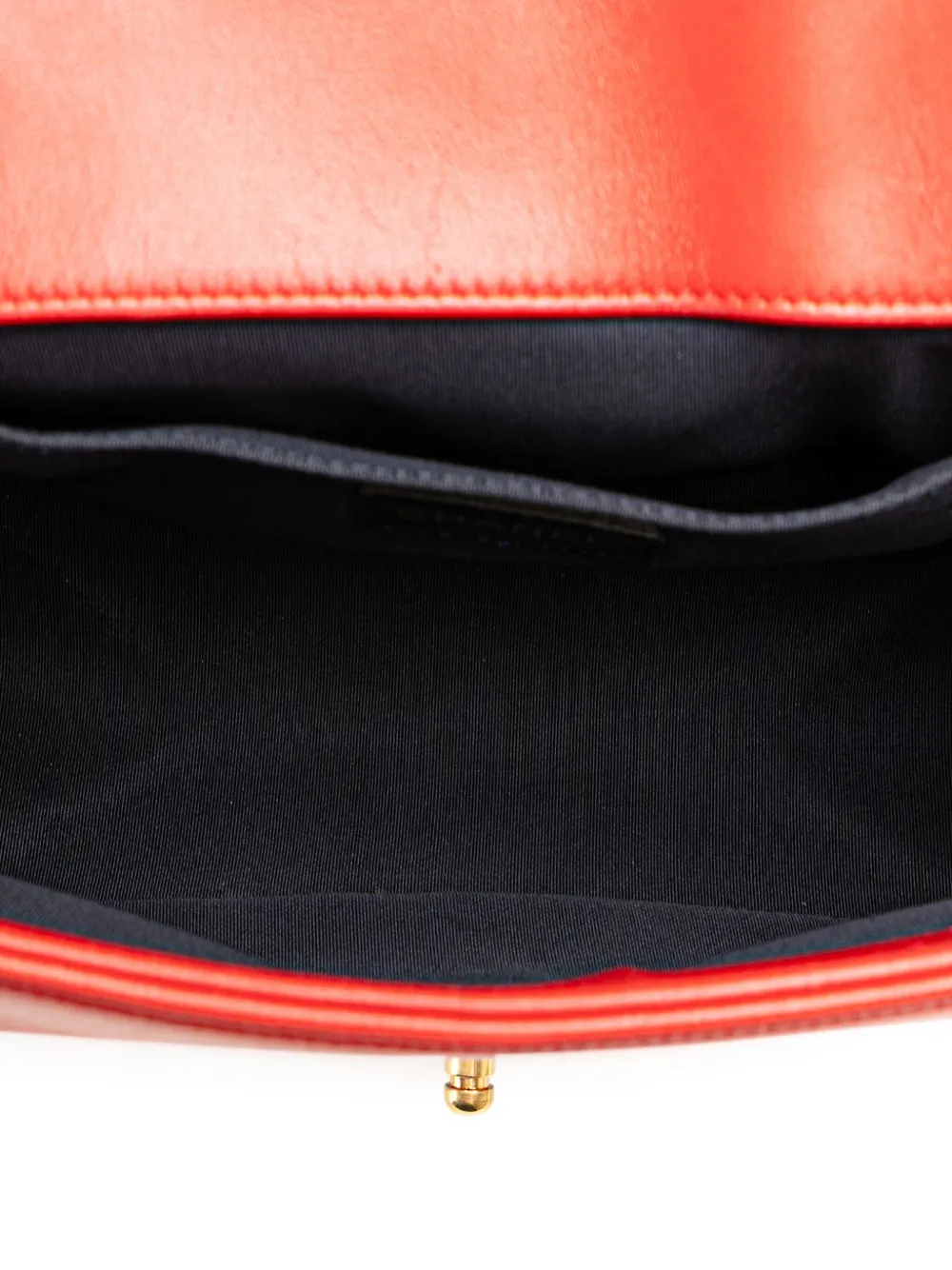 Pre-owned Chanel 2013-2014 Old Medium Lambskin Embossed Cube Boy Flap Crossbody Bag
