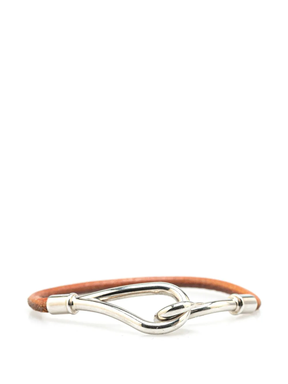 Hermès Pre-Owned 20th Century ジャンボ フック レザー コスチューム ブレスレット - ブラウン Hermès Pre-Owned 20th Century ジャンボ フック レザー コスチューム ブレスレット - ブラウン