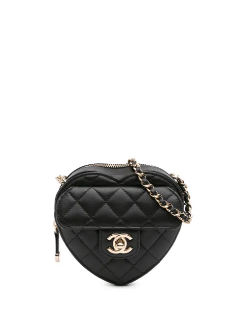 CHANEL Pre-Owned 2021 Mini Lambskin CC in Love Heart crossbody bag