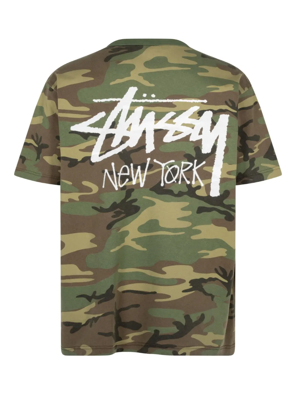 Stüssy Basic New York Exclusive - Camo T-shirt - Bruin
