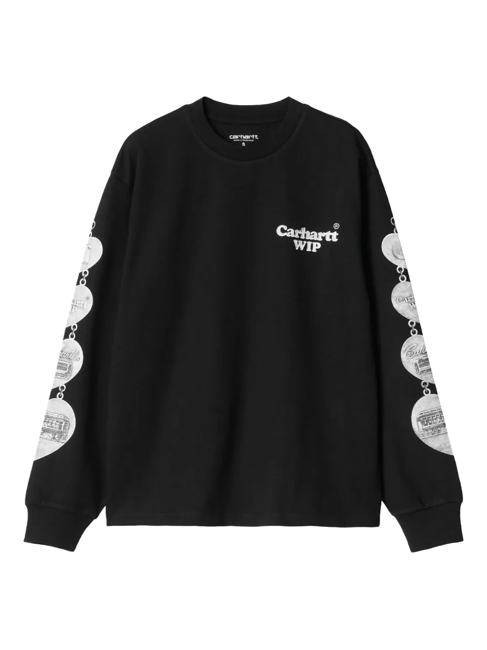 Carhartt WIP Hartt Chain long-sleeve T-shirt Zwart