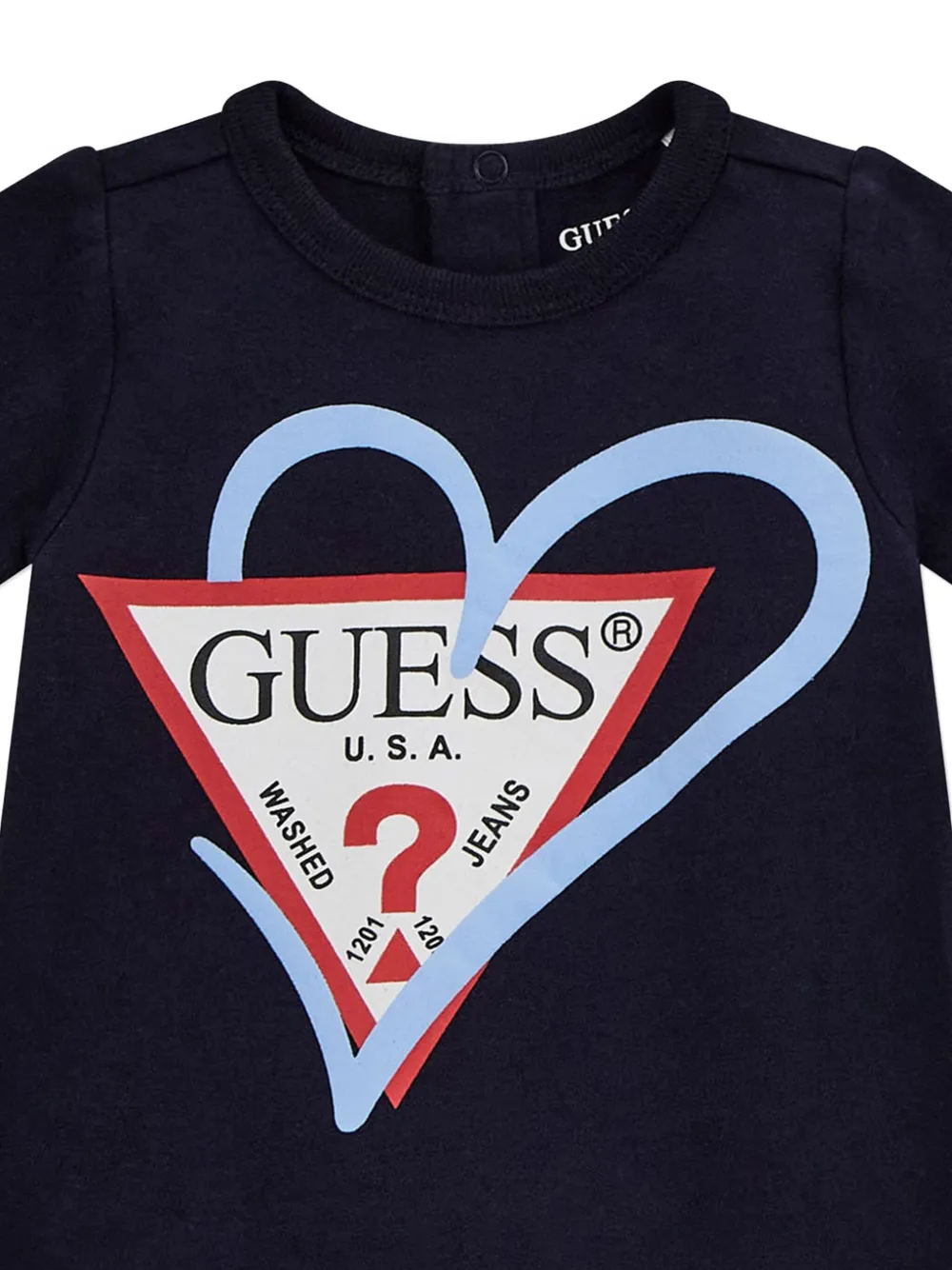 guess kids Romper met logoprint Blauw