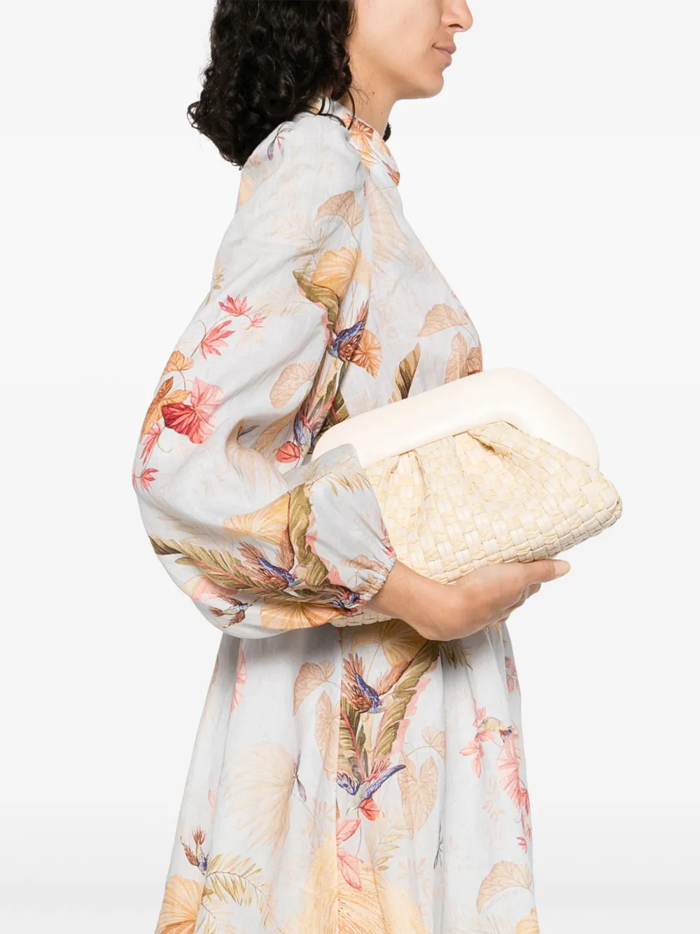 Themoirè Bios Naplak clutch - Beige
