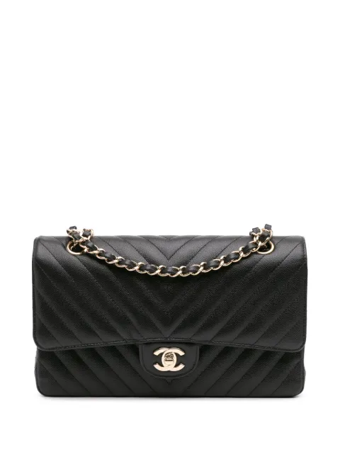 CHANEL Pre-Owned bolsa de hombro Medium Classic Chevron Caviar Double Flap 2018-2019