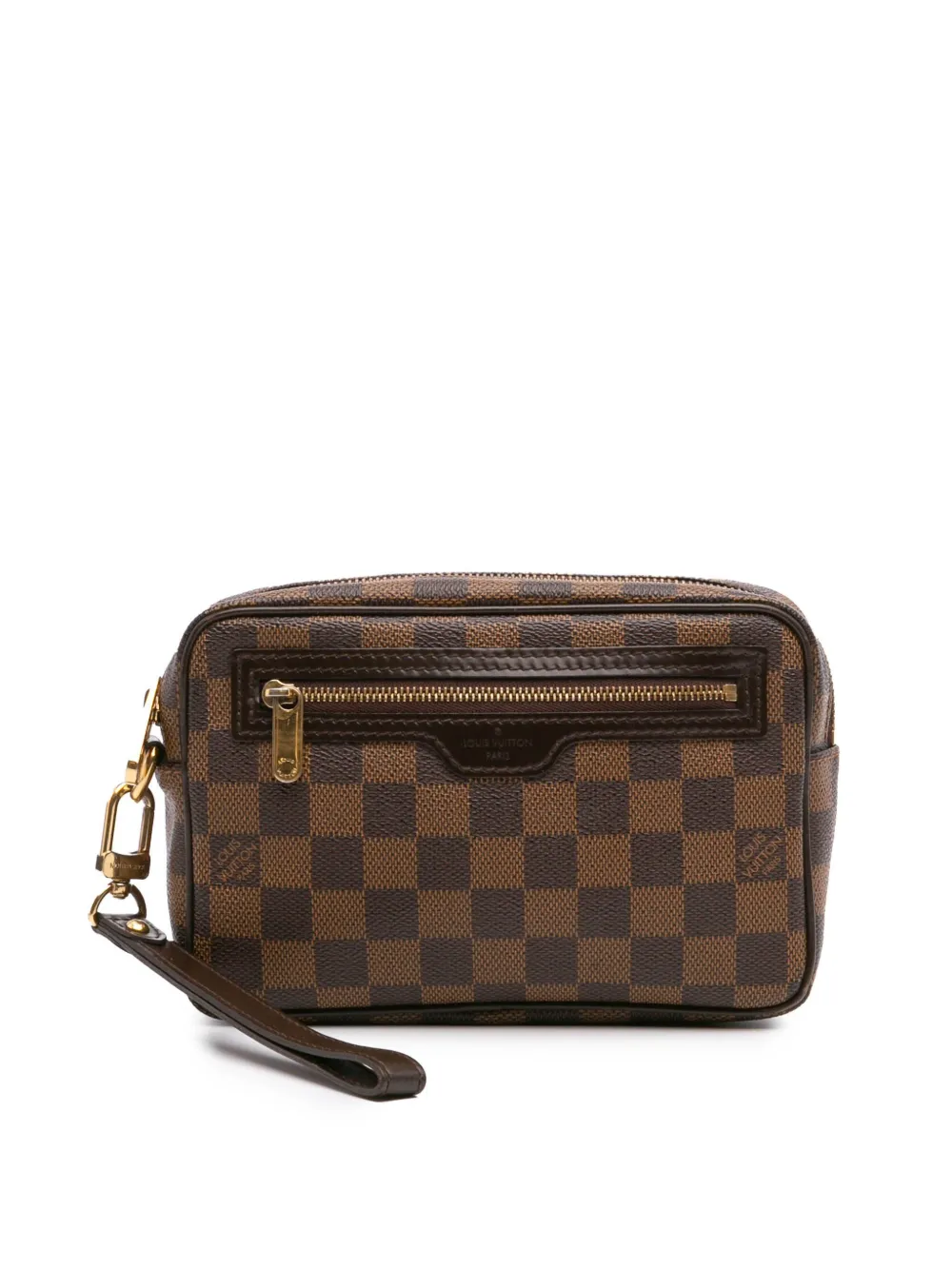 Louis Vuitton Pre-Owned 2011 ダミエ エベヌ ポシェット ビエ マカオ クラッチバッグ - ブラウン Louis Vuitton Pre-Owned 2011 ダミエ エベヌ ポシェット ビエ マカオ クラッチバッグ - ブラウン