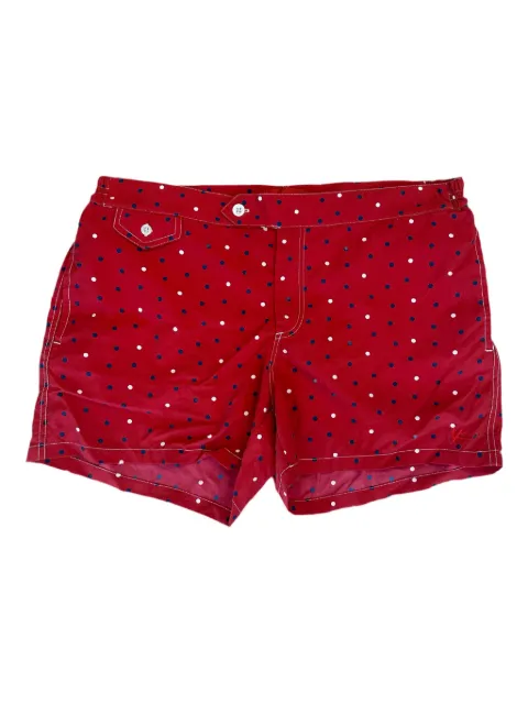 Isaia polka dot-print swim shorts 