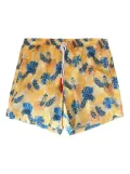 Isaia leaf-pattern swim shorts - Yellow