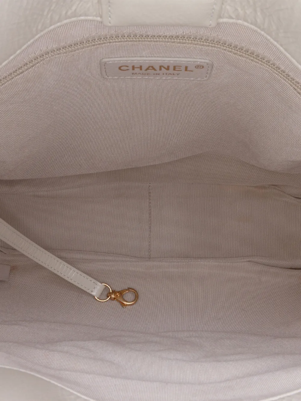 Pre-owned Chanel 2020 Shiny Aged Calfskin North South Shopping Tote Bag