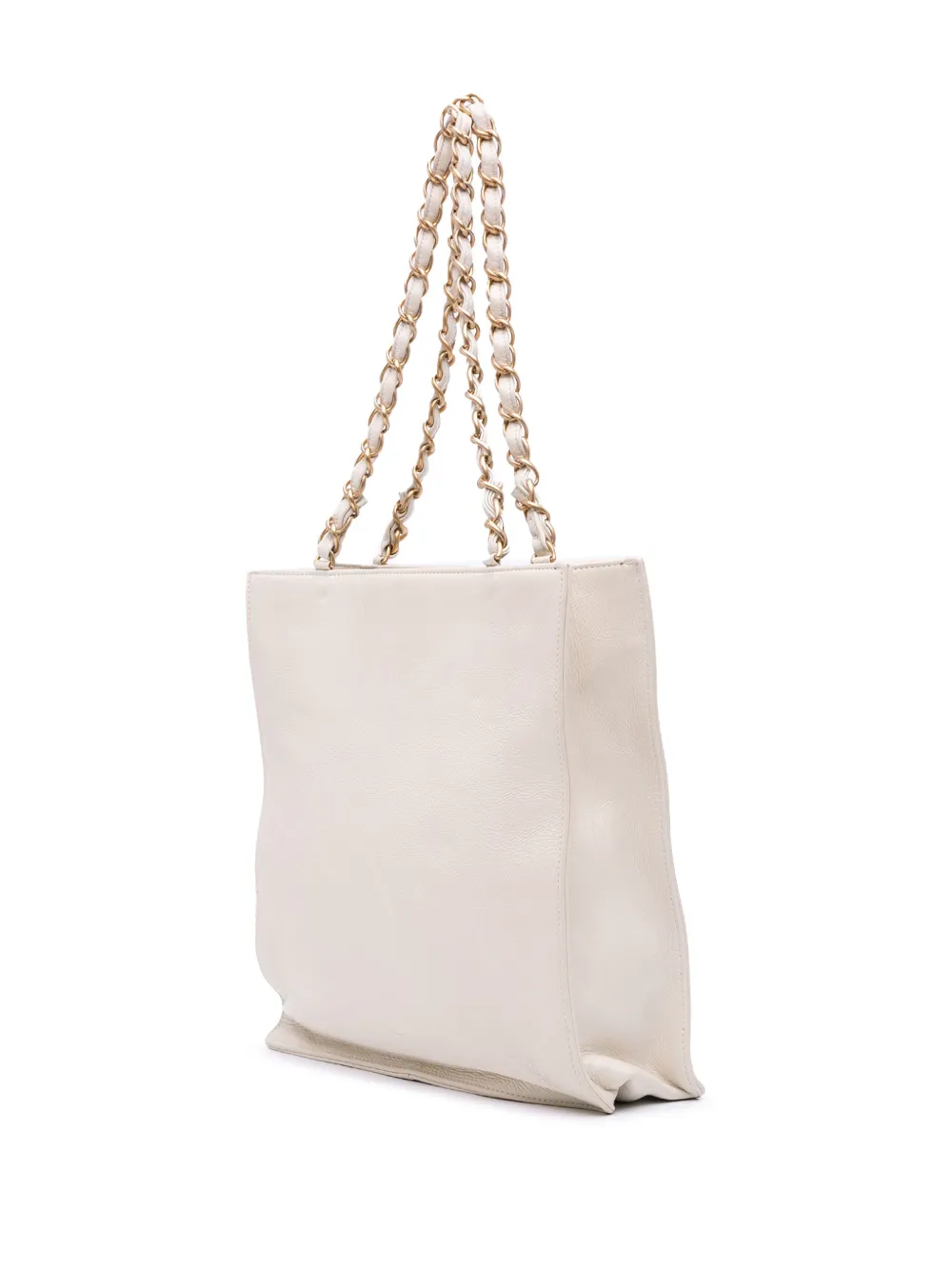 Pre-owned Chanel 2020 Shiny Aged Calfskin North South Shopping Tote Bag