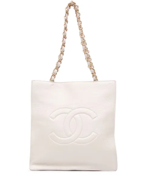 CHANEL Pre-Owned 2020 Shiny Aged Calfskin North South Shopping tote bag