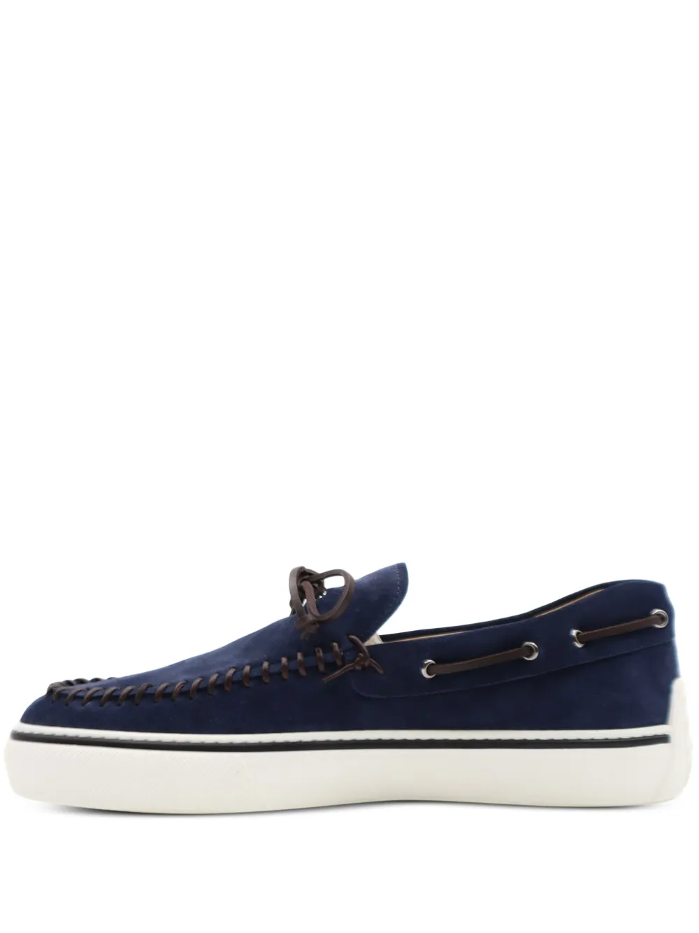 Tod's laced suede loafers - Blue