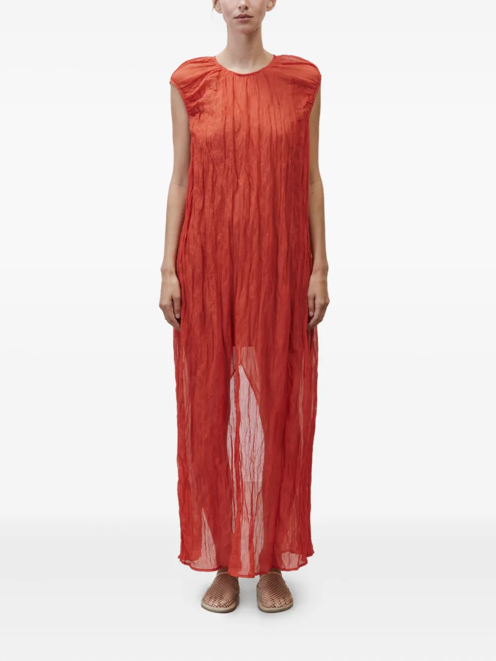 Alysi sleeveless maxi dress Rood