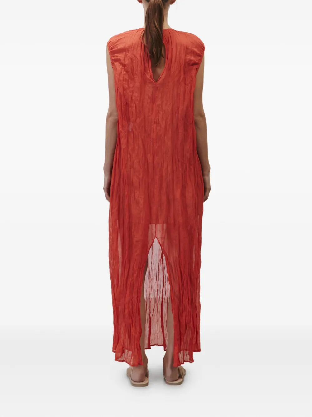 Alysi sleeveless maxi dress Rood