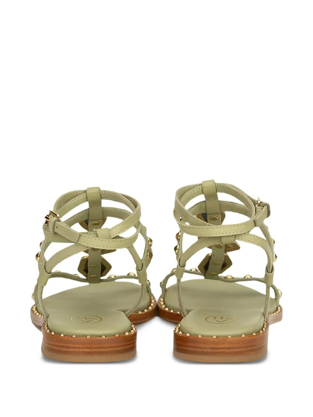 Ash embellished buckle sandals Green