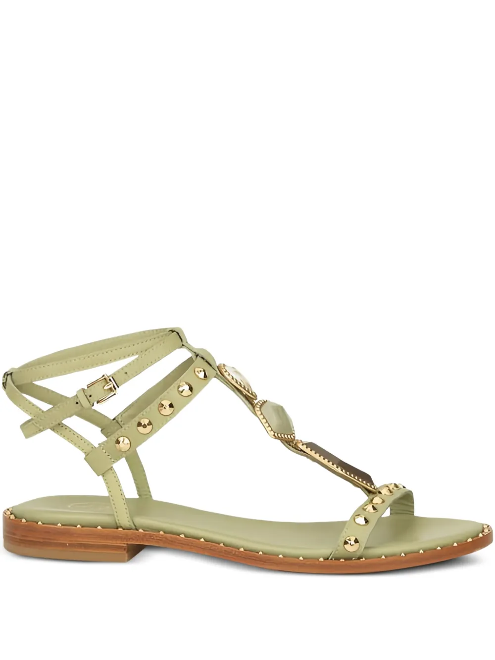 Ash embellished buckle sandals Green