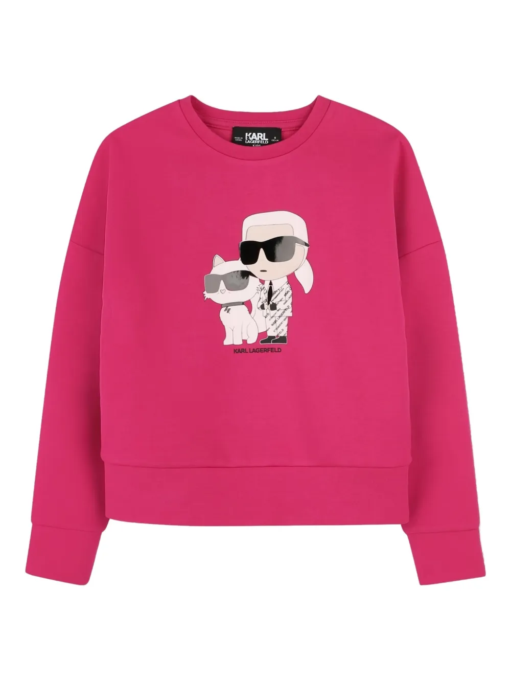 Karl Lagerfeld Kids Sweater met grafische print Roze