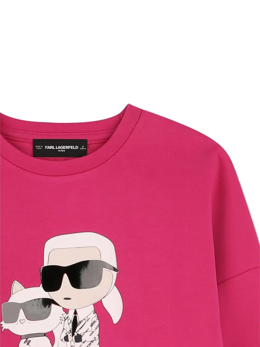 Karl Lagerfeld Kids Sweater met grafische print Roze