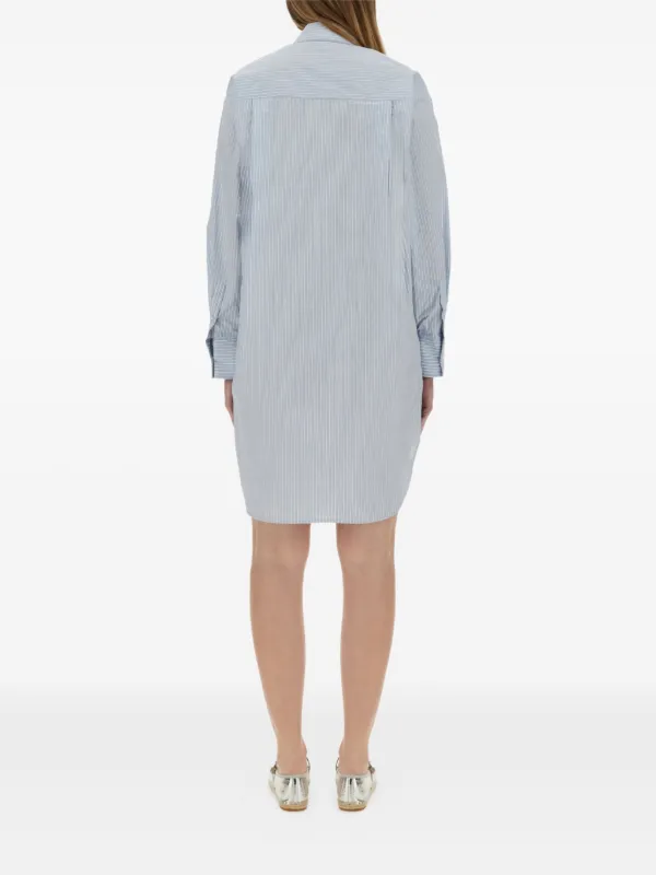 Michael Kors Pinstripe Shirt Dress - Blue