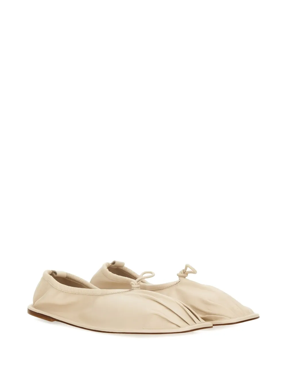 Hereu Puntera gathered ballet flats Neutrals