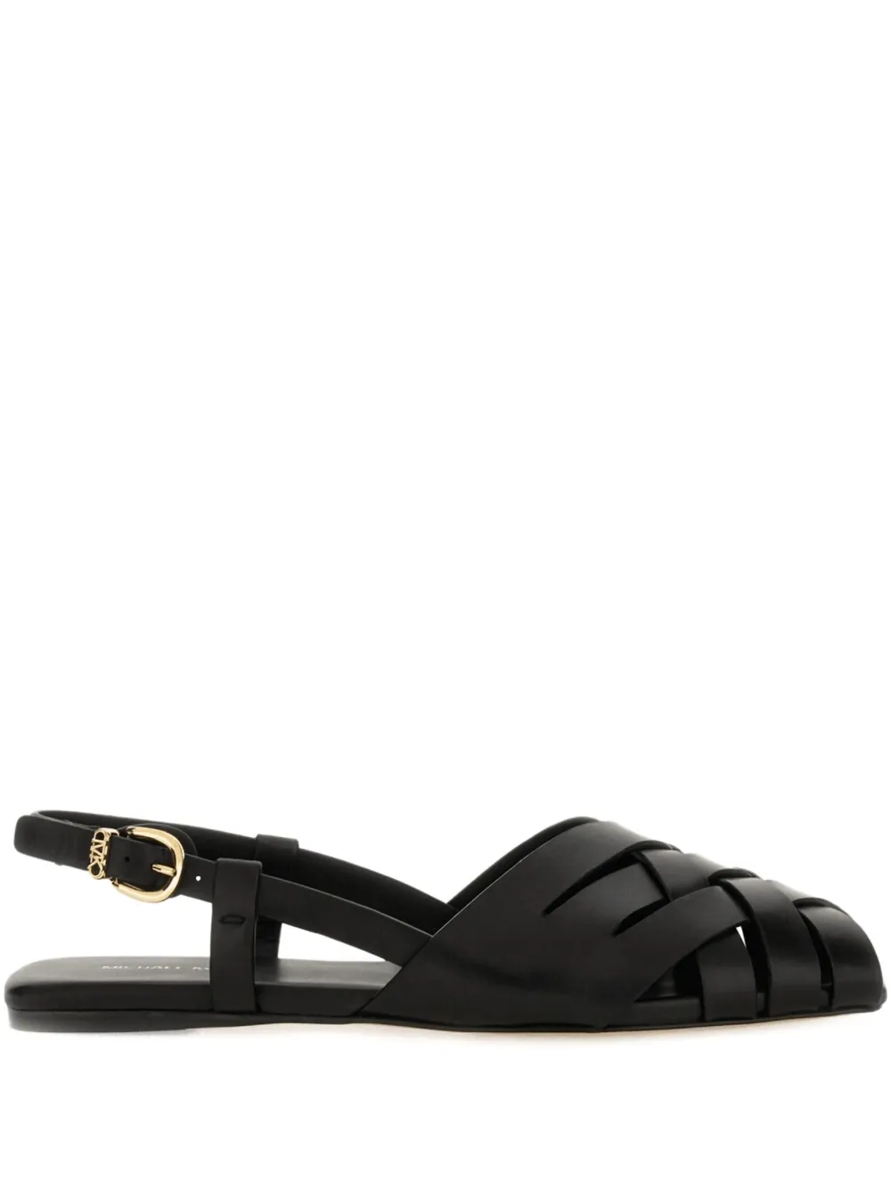 Michael Kors Irene woven-strap slingback sandals Black