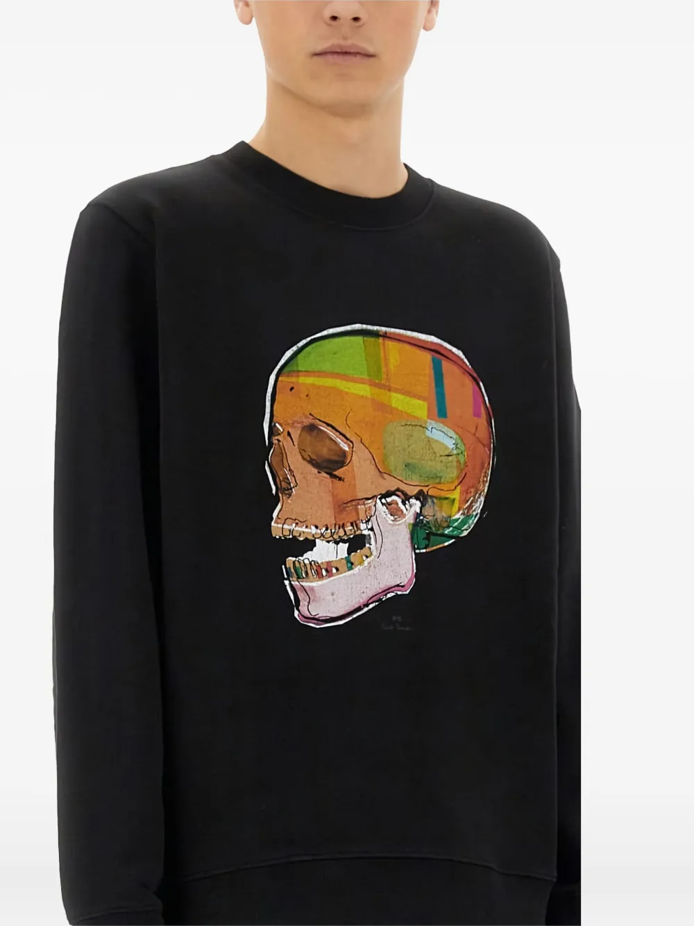 PS Paul Smith Sweater met doodskopprint NERO