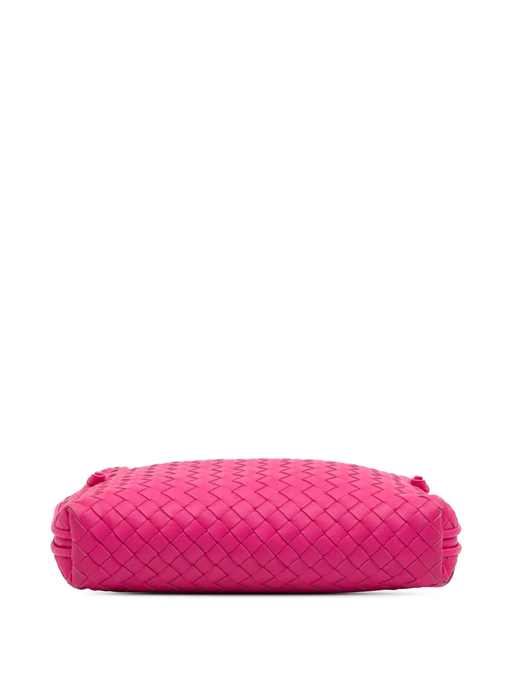 Pre-owned Bottega Veneta 2012-2024 Medium Nappa Intrecciato Nodini Crossbody Bag In Pink