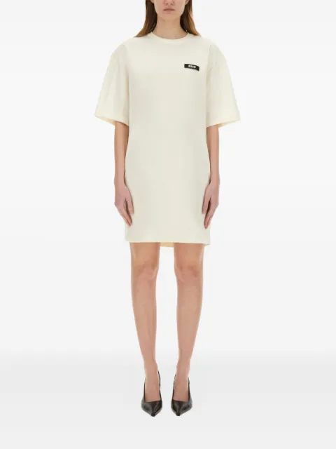 MSGM logo-patch mini dress