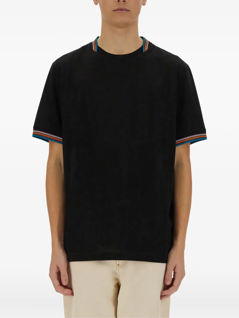 Paul Smith contrast-trim t-shirt - ブラック Paul Smith contrast-trim t-shirt - ブラック