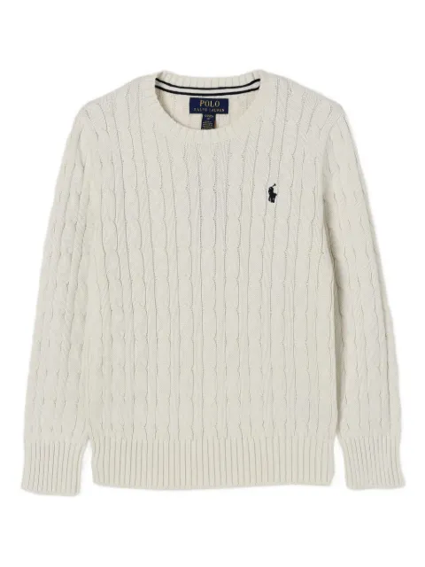 POLO RALPH LAUREN KIDS suéter en tejido de ochos Nevis