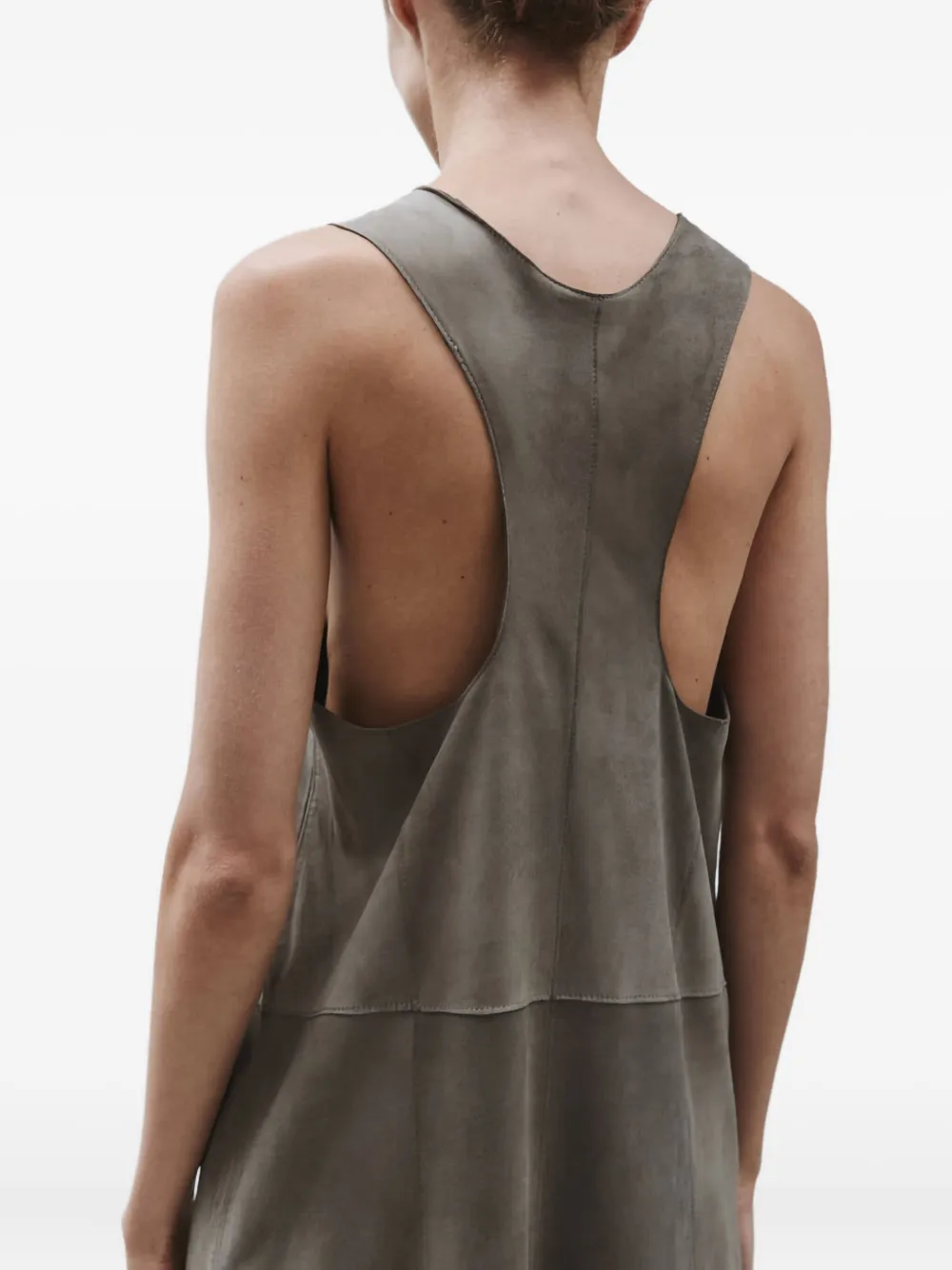 Alysi Mouwloze maxi-jurk Bruin
