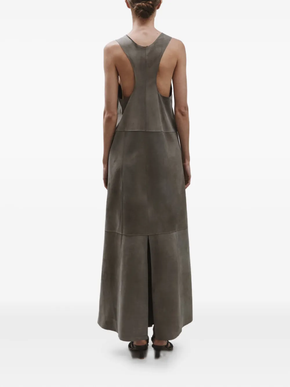 Alysi Mouwloze maxi-jurk Bruin