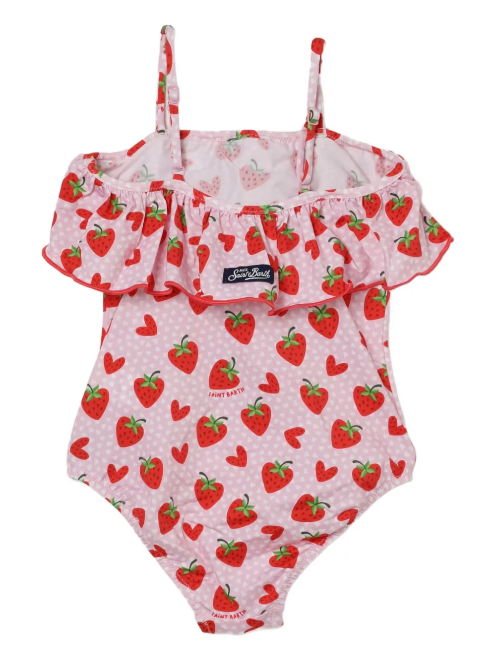 MC2 Saint Barth Kids ruffled strawberry-print swimsuit | Swimsuits | Image 2