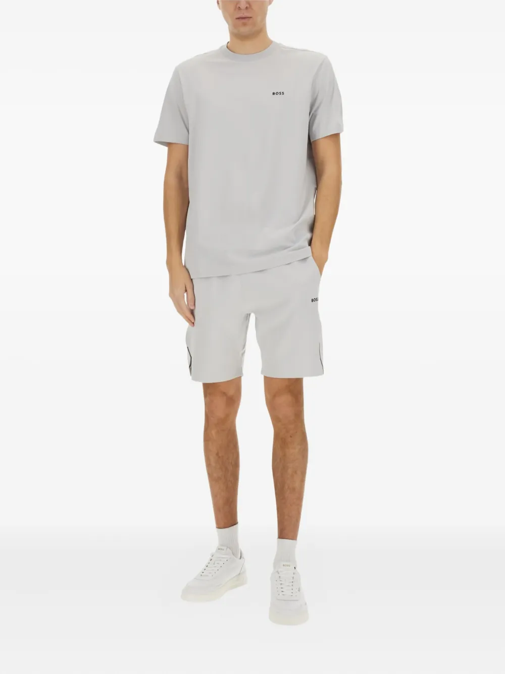 BOSS Shorts met trekkoord Grijs