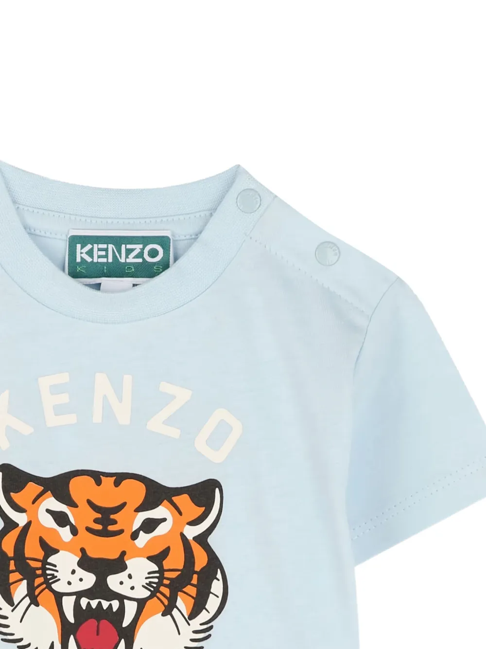 Kenzo Kids Tiger Head T-shirt met korte mouwen Blauw