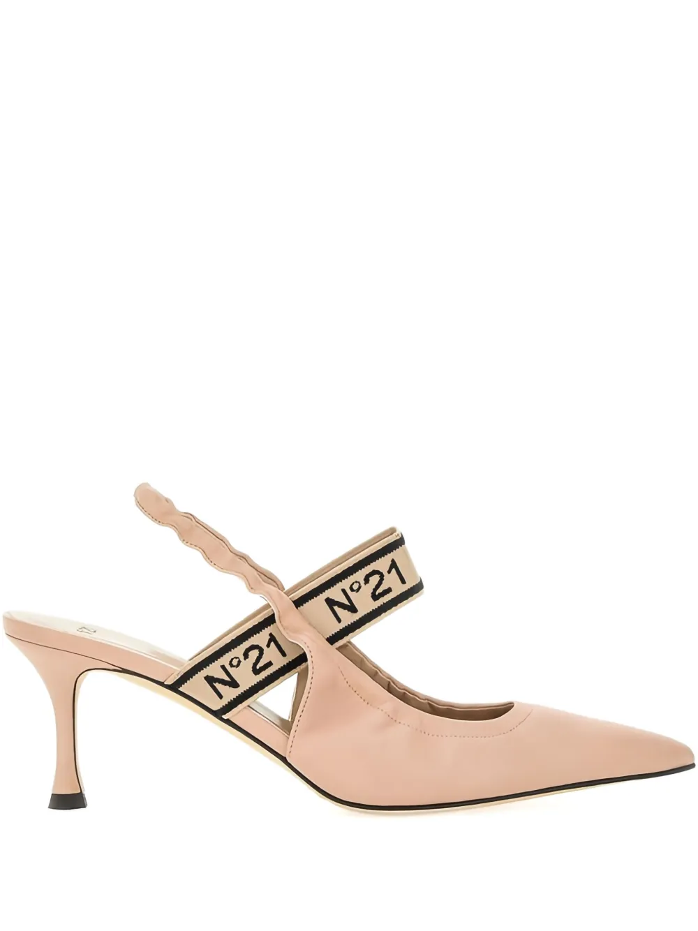 Nº21 pointed-toe slingback pumps Neutrals