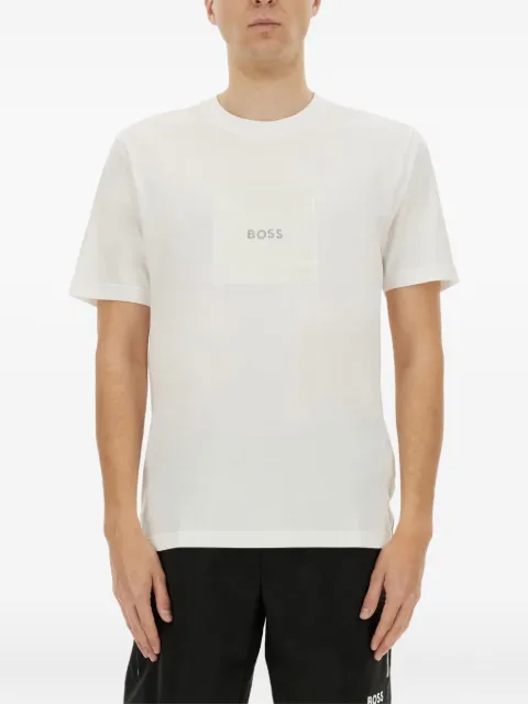 BOSS logo-print cotton T-shirt