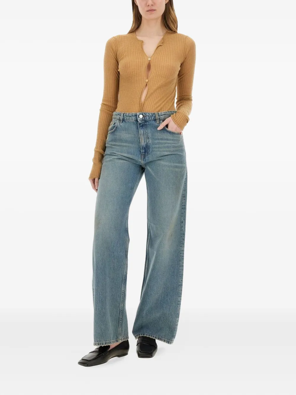 AMISH Katoenen jeans Blauw