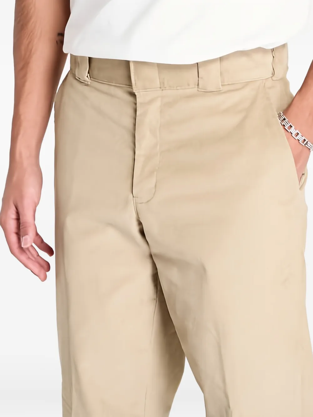 Dickies Darted Chino Trousers In Neutral