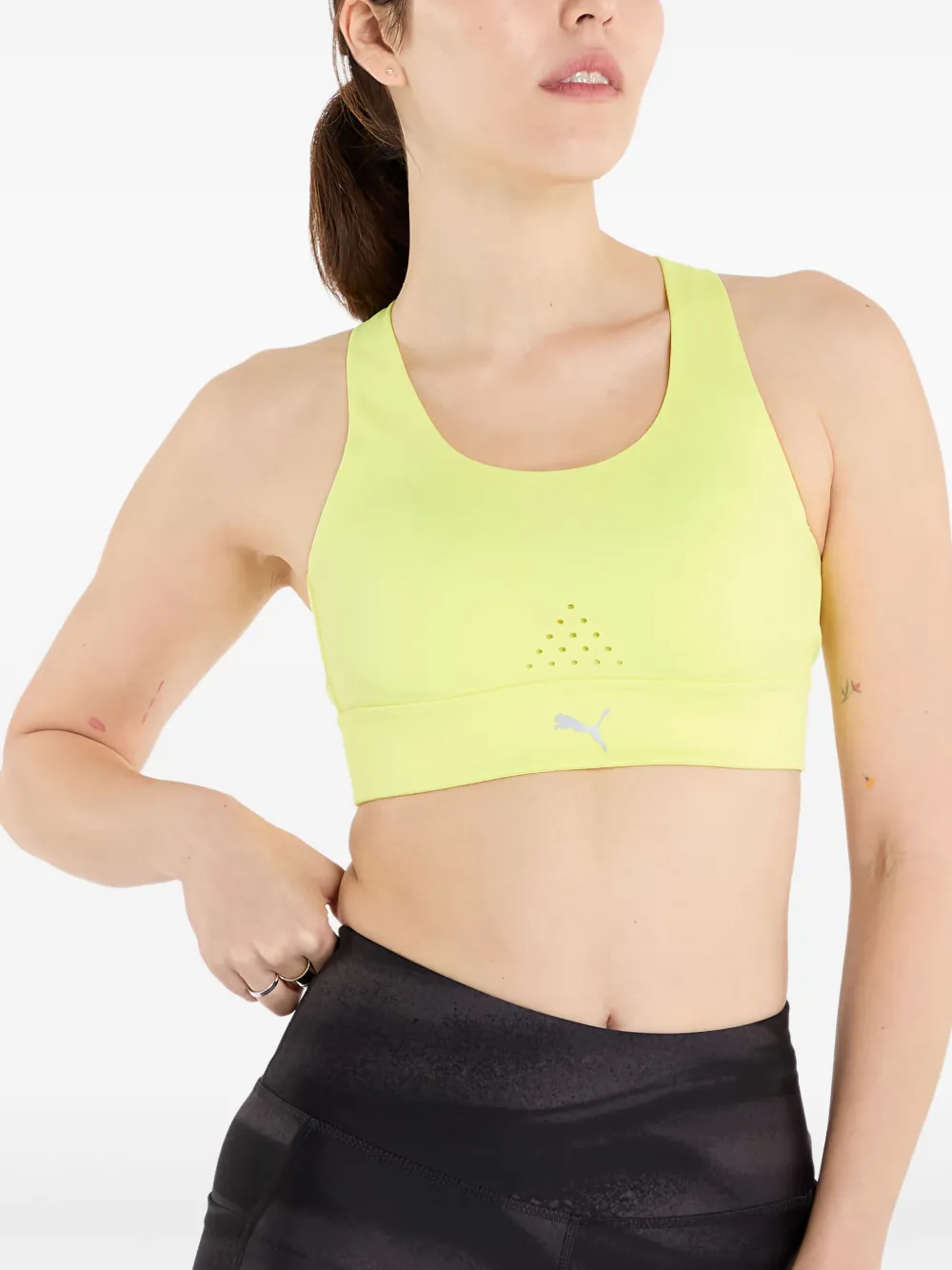 PUMA Sport-bh met gekruiste bandjes Geel