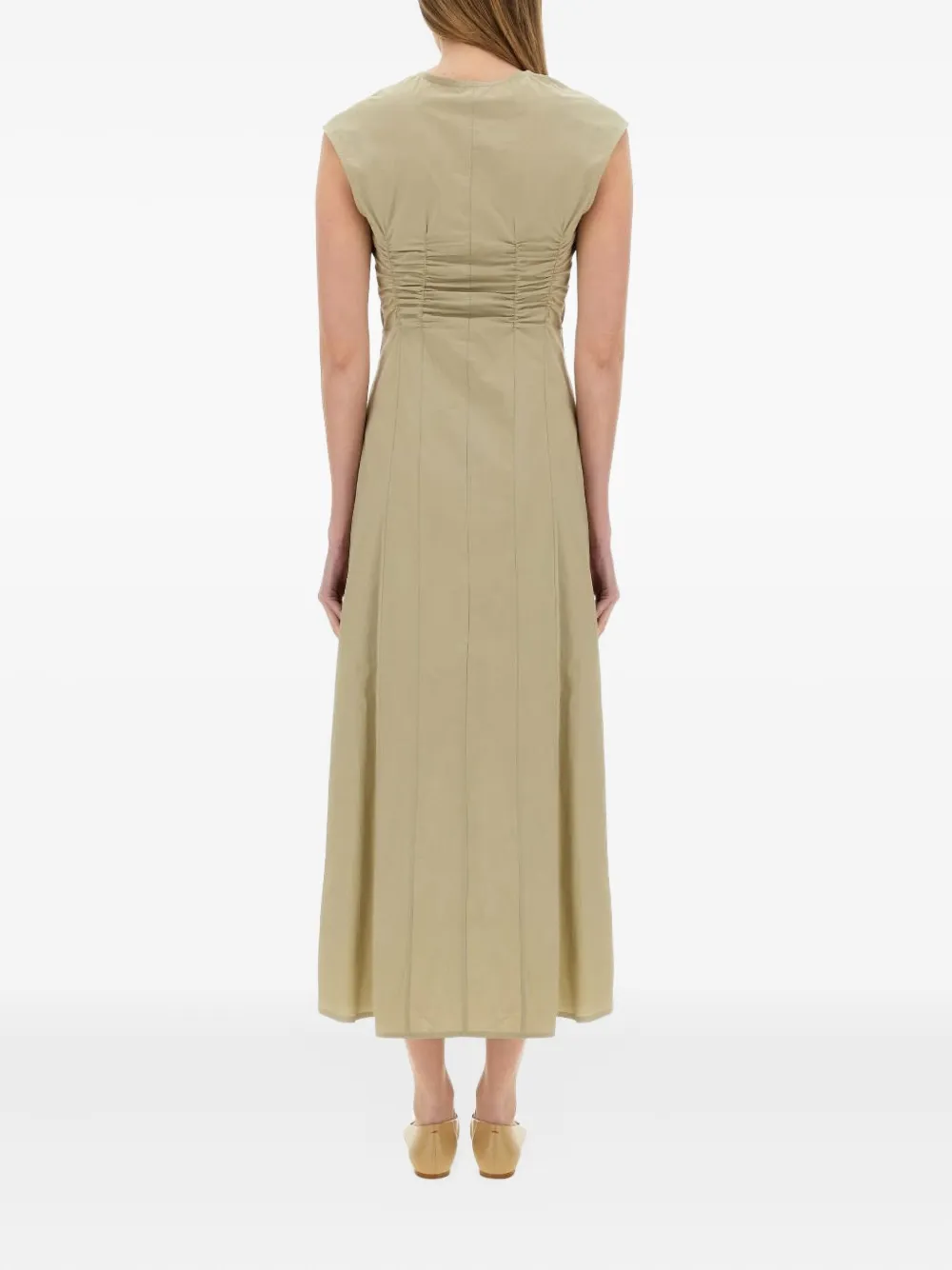 Alysi V-neck Maxi Dress In Green