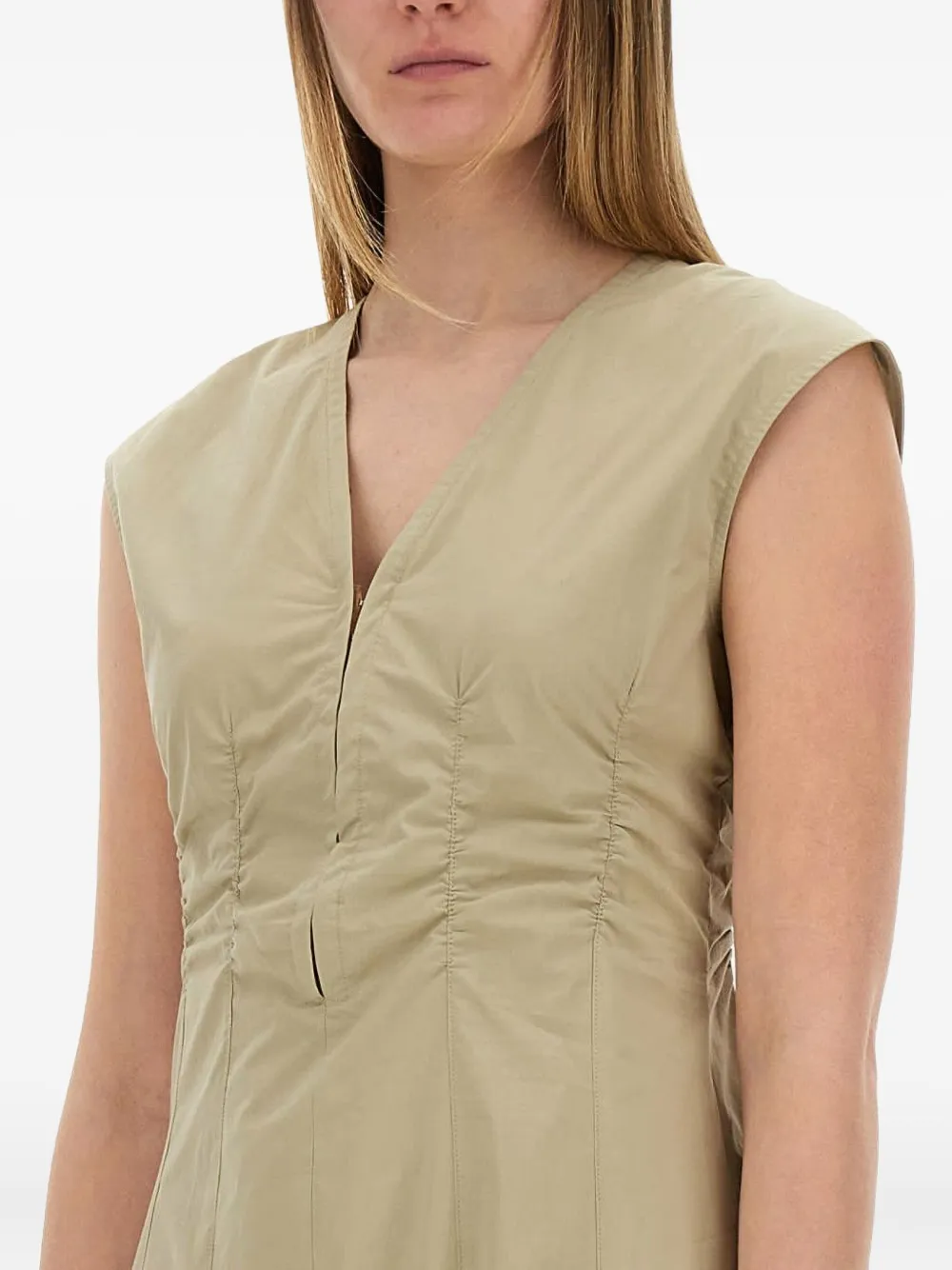 Alysi V-neck Maxi Dress In Green