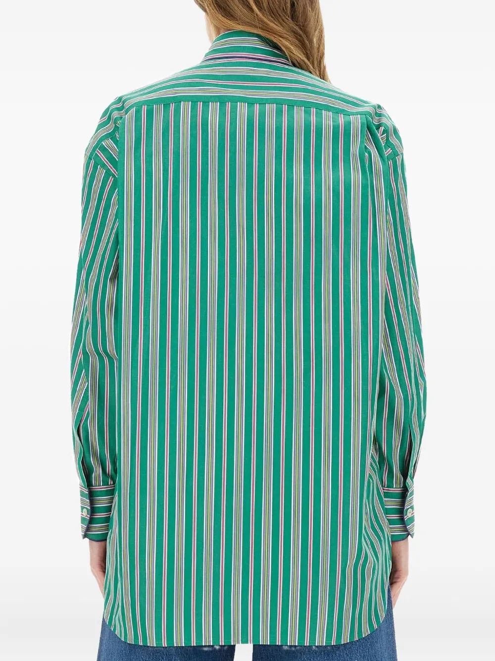 ETRO Gestreept katoenen blouse Groen