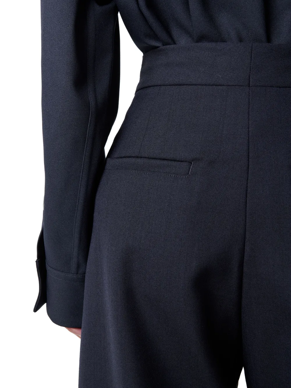 Studio Nicholson Plooibroek met wijde pijpen Blauw