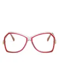 Cazal geometric-frame glasses - Red