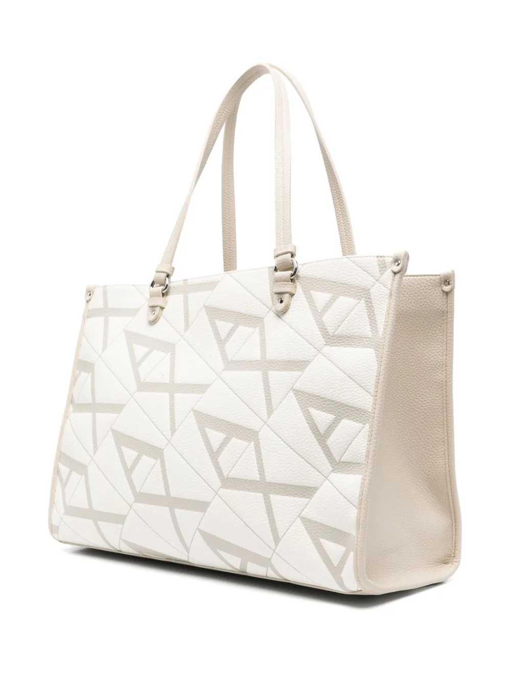 Armani Exchange Shopper met monogram Wit