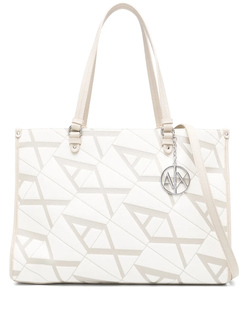 Armani Exchange Shopper met monogram Wit