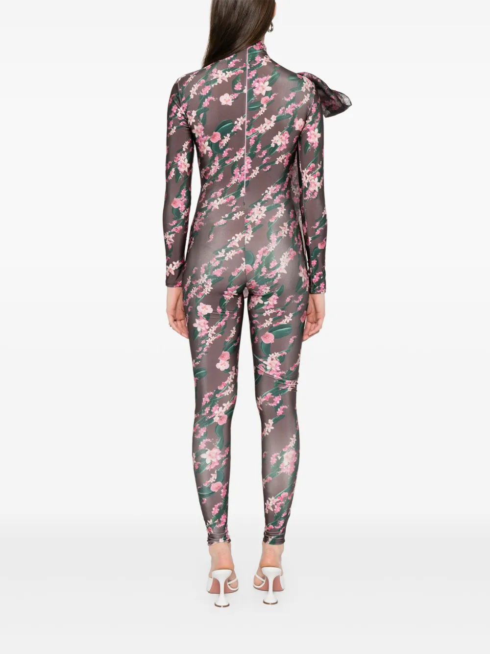Shop Atu Body Couture Floral-print Jumpsuit