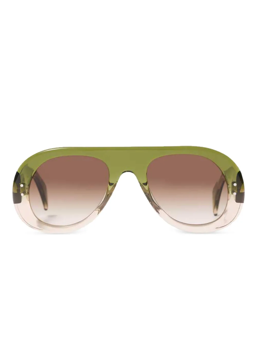YMC Tomba pilot-frame sunglasses Groen